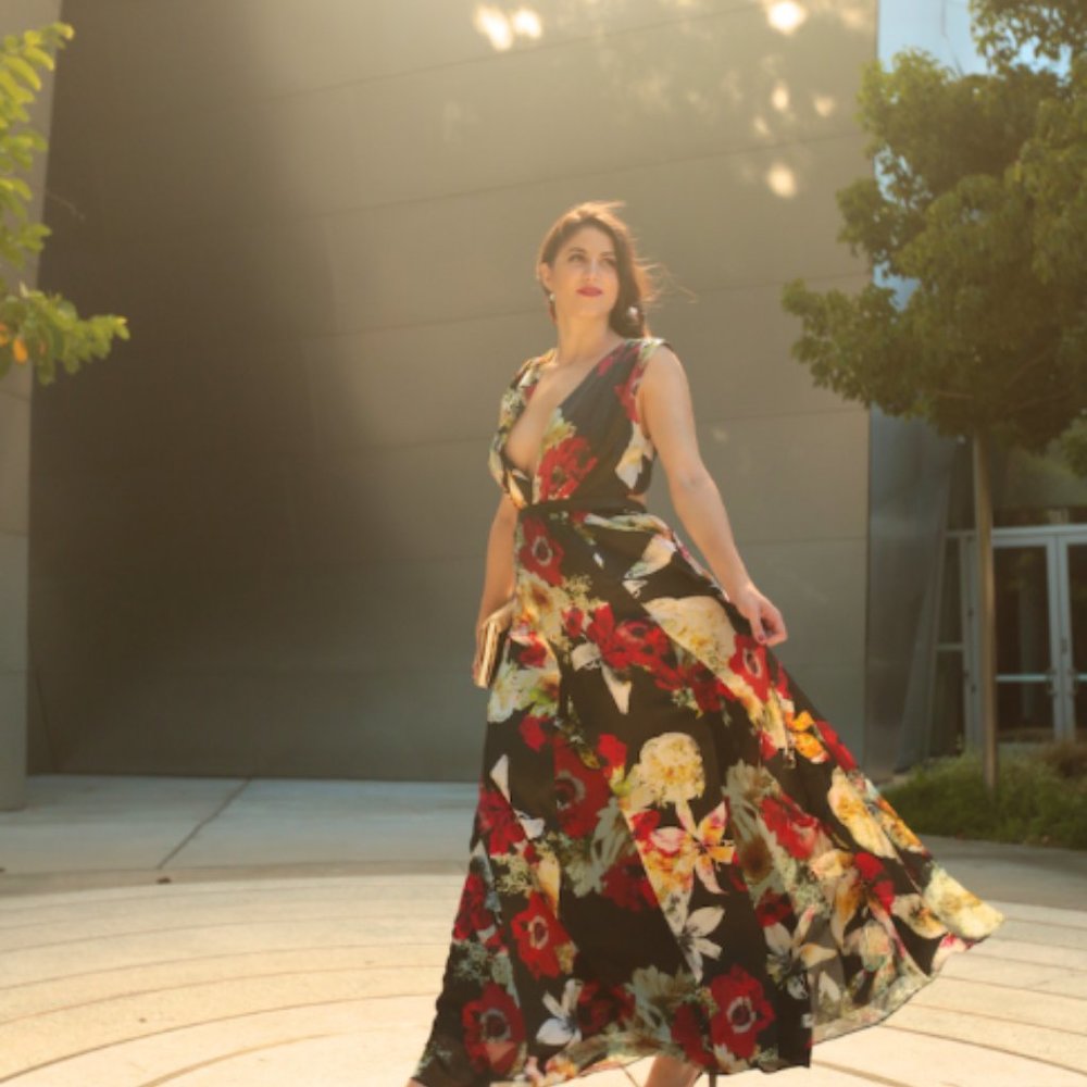 ISO Alice & Olivia Triss Blossom Montage Dress - Picture 2 of 8